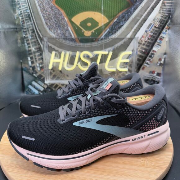 Brooks Ghost 14 Running Shoes Black/Pearl/Peach US Women’s 9.5 B - Picture 2 of 10